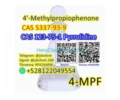 Pyrrolidine cas 123-75-1 4MPF 4'-Methylpropiophenone CAS 5337-93-9 telegram@jskchem